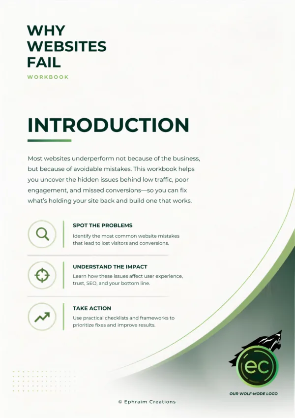 2 "Why Websites Fail" workbook
